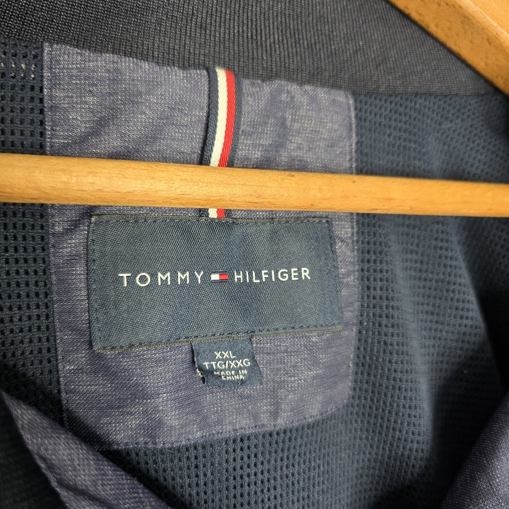 Tommy Hilfiger Jacket Men's Lightweight Hooded Regatta Bomber Jacket Yacht XXL - Picture 2 of 16